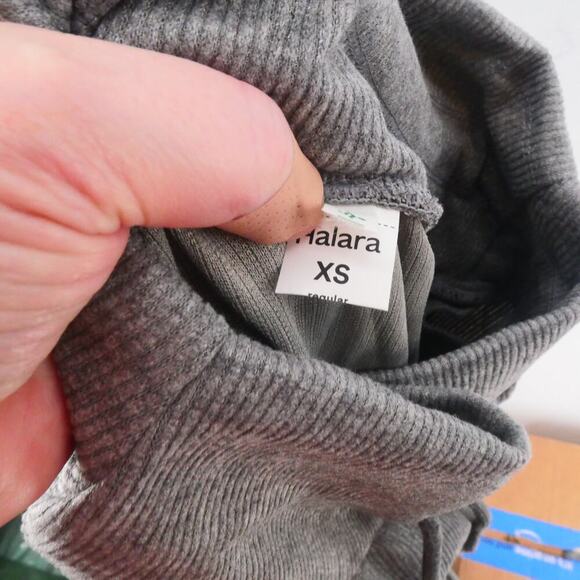 NEW Halara Women's XS Ribbed High Waisted Tummy Control Wide Leg Pants Gray - Picture 10 of 11